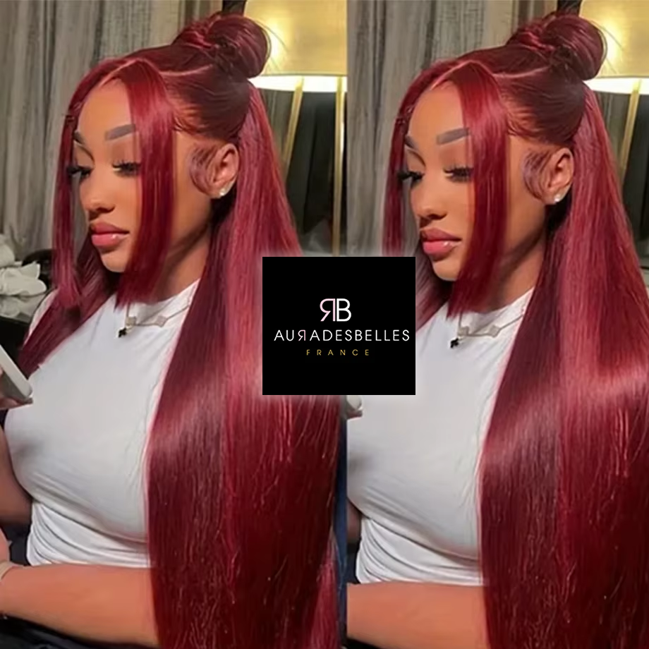 Scarlett : Perruque lisse Rouge 28 pouces