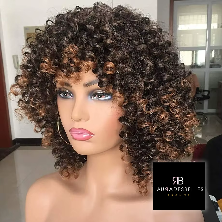 Madi : Perruque curly marron